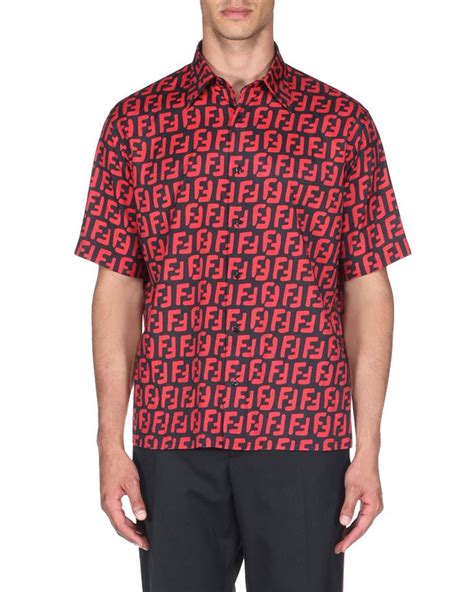 fendi button down shirt short sleeve|Fendi clothing australia.